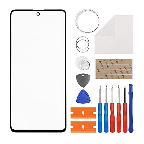 Duotipa Replacement Frontglas Display Glas Reparatur Kompatibel mit Samsung Galaxy Note10 Lite SM-N770F 6.7 Zoll + Werkzeugen(Kein Display und Touch Digitizer)-mit OCA Kleber von Duotipa