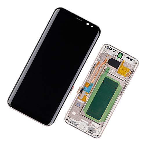 Duotipa Super AMOLED Display Kompatibel mit Samsung Galaxy S8+ S8 Plus SM-G955F SM-G955FD 6.2 inch LCD Display Bildschirm Digitizer Ersatzdisplay Assembly mit Rahmen + Werkzeugen(Gold) von Duotipa