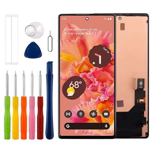 Duotipa [Unterstützt Fingerabdrücke][Mit Rahmen] Neue OLED Touch Screen Digitizer Assembly für Google Pixel 6 5G LCD Diaplay für GB7N6 G9S9B mit technischen Reparatur Tools Kit. von Duotipa