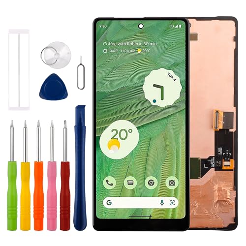 Duotipa [Unterstützt Fingerabdrücke][Mit Rahmen] Neue OLED Touch Screen Digitizer Assembly für Google Pixel 7 5G LCD Diaplay für GVU6C, GQML3 mit technischen Reparatur Tools Kit. von Duotipa