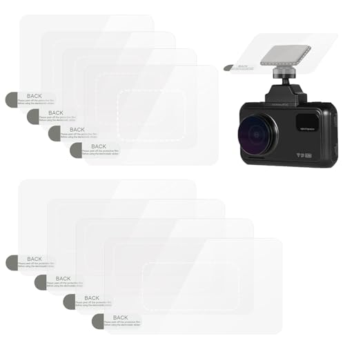 8 Stück elektrostatische Windschutzscheibenfolie für Dashcam, hochwertige selbstklebende reflektierende statische Fensteraufkleber, klare statische Haftfolien für die Montage von DashCam, kratzfest 8 Stück elektrostatische Windschutzscheibenfolie für Dashcam, hochwertige selbstklebende reflektierende statische Fensteraufkleber, klare statische Haftfolien für die Montage von DashCam, kratzfest von Duoxiate