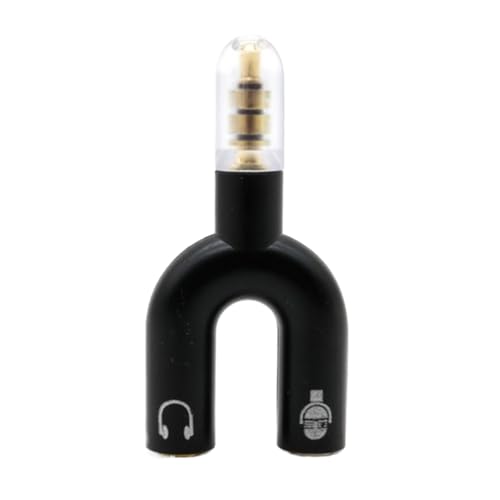Duqulle Kopfhörer Audio Splitter | Kopfhörer Adapter | 3 5mm U-förmiger Zweifach-Audio-Adapter Zum Teilen Von Musik Für Handy Tablet PC Geeignet Für Frauen Und Männer von Duqulle