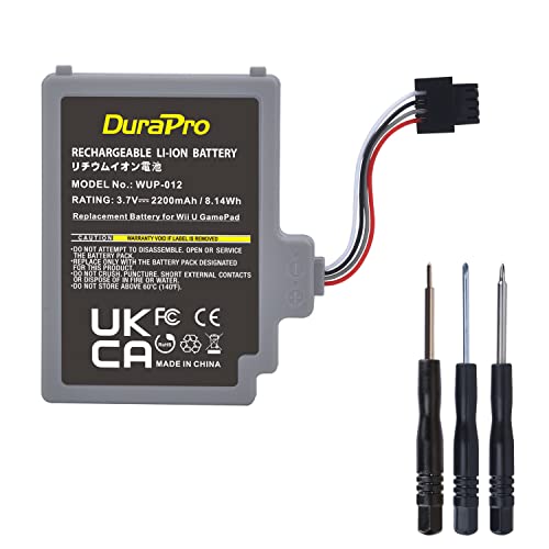 DuraPro 2200mAh WUP-012 WUP-010 Battery Akku for Nintendo Wii U Wii-U Gamepad von DuraPro