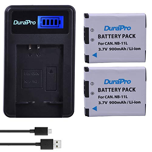 DuraPro 2Packs NB-11L Li-Ionen-Akku NB-11LH + LCD-USB-Ladegerät für Canon PowerShot A2300 A2400 A2500 A2600 A3400 A3500 A4000 IS, ELPH 110 115 130 320 340 HS, IXUS 265 132D 140 155 150 145 DuraPro 2Packs NB-11L Li-Ionen-Akku NB-11LH + LCD-USB-Ladegerät für Canon PowerShot A2300 A2400 A2500 A2600 A3400 A3500 A4000 IS, ELPH 110 115 130 320 340 HS, IXUS 265 132D 140 155 150 145 von DuraPro