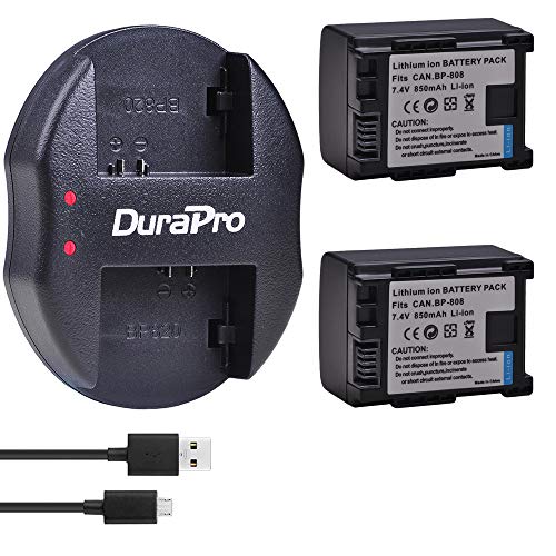 DuraPro 2Pc BP-808 BP 808 Akku + Dual USB Ladegerät für Canon BP-827 BP 827 BP-819 BP-807 BP-809 Akku; Canon HG31 XA10 HF20 HF10 HF100 HF100E HG20 HG21 Camcorder DuraPro 2Pc BP-808 BP 808 Akku + Dual USB Ladegerät für Canon BP-827 BP 827 BP-819 BP-807 BP-809 Akku; Canon HG31 XA10 HF20 HF10 HF100 HF100E HG20 HG21 Camcorder von DuraPro