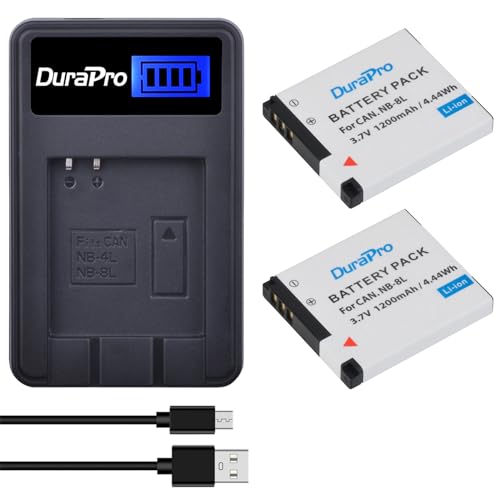 DuraPro 2Pcs NB-8L NB 8L Battery Akku + LCD USB Charger for Canon PowerShot A3200 is, A3300 is A2200, A3000 is, A3100 is Digital Cameras DuraPro 2Pcs NB-8L NB 8L Battery Akku + LCD USB Charger for Canon PowerShot A3200 is, A3300 is A2200, A3000 is, A3100 is Digital Cameras von DuraPro