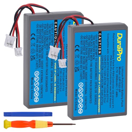 DuraPro 2X 2000mAh Battery Akku kompatibel mit Sony PS4 Slim / PS4 Pro PS4 LIP1522 KCR1410 Dualshock 4 Playstation 4 Game Controller CUH-ZCT2, CUH-ZCT2E, CUH-ZCT1E, CUH-ZCT1U DuraPro 2X 2000mAh Battery Akku kompatibel mit Sony PS4 Slim / PS4 Pro PS4 LIP1522 KCR1410 Dualshock 4 Playstation 4 Game Controller CUH-ZCT2, CUH-ZCT2E, CUH-ZCT1E, CUH-ZCT1U von DuraPro