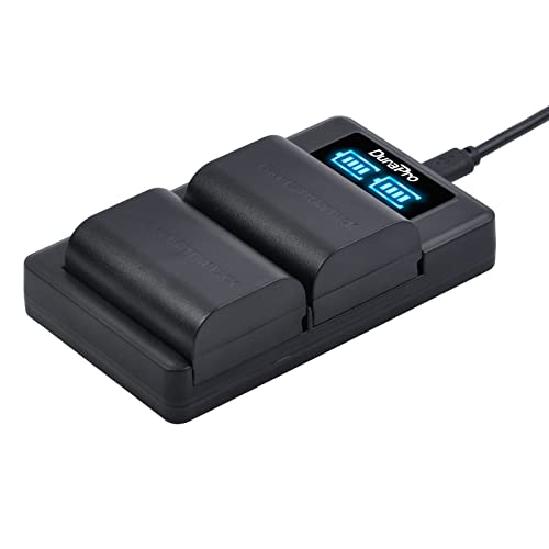 DuraPro 2X 2650mAh LP-E6 LP E6 LP-E6N Akkus + LED USB Duales ladegerät für Canon LP-E6 LP-E6N; Canon EOS 5D Mark II/III,5DS,5DS R,6D,7D,7D Mark II,60D,60Da,70D,80D,XC10,XC15,Blackmagic 4K/6K Cameras von DuraPro