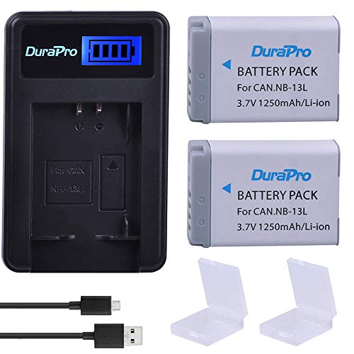 DuraPro 2X Akku NB-13L + LCD USB Ladegerät für anon NB-13L Canon PowerShot G9 X Mark II SX720 HS,SX730 HS,SX740 HS,SX620 HS,G7 X Mark II G5 X G9 X G7X Kameras DuraPro 2X Akku NB-13L + LCD USB Ladegerät für anon NB-13L Canon PowerShot G9 X Mark II SX720 HS,SX730 HS,SX740 HS,SX620 HS,G7 X Mark II G5 X G9 X G7X Kameras von DuraPro