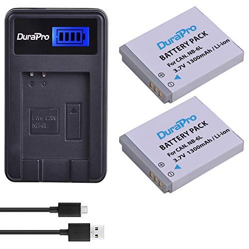 DuraPro 2er-Pack NB-6L, NB-6LH Akku + LCD USB Ladegerät für Canon PowerShot SX530HS, SX710HS, SX610HS, SX700HS, SX600HS, D30, S120, S200, SX510HS,110 is, IXY 10S Kameras DuraPro 2er-Pack NB-6L, NB-6LH Akku + LCD USB Ladegerät für Canon PowerShot SX530HS, SX710HS, SX610HS, SX700HS, SX600HS, D30, S120, S200, SX510HS,110 is, IXY 10S Kameras von DuraPro