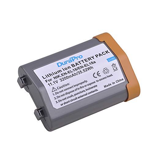 DuraPro 3200mAh EN-EL18 Akku für Nikon EN-EL18 EN-EL18A Akku und Nikon D4, D4S, D5 Kameras und D500, D800, D800E, D810, D850 von DuraPro
