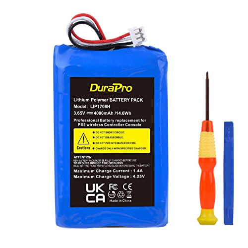 DuraPro 4000mAh LIP1078 Battery Akku for Sony PS5 Playstation 5 DualSense Wireless Controller von DuraPro