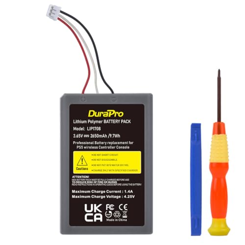 DuraPro LIP1078 Akku für Sony PS5 Playstation 5 DualSense Wireless Controller von DuraPro