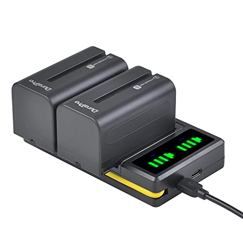 DuraPro 2 x 5200 mAh NP-F750 NP-770 Akku + LED Dual Bulit-in USB-Ladegerät mit Typ-C-Anschluss für Sony NP-F330 NP-F550 NP-F570 NP-F750 NP-F770 NP-F960 NP-F970 CCD-SC5 CCD-TRV DCR-TRV Serie Camcorder DuraPro 2 x 5200 mAh NP-F750 NP-770 Akku + LED Dual Bulit-in USB-Ladegerät mit Typ-C-Anschluss für Sony NP-F330 NP-F550 NP-F570 NP-F750 NP-F770 NP-F960 NP-F970 CCD-SC5 CCD-TRV DCR-TRV Serie Camcorder von DuraPro