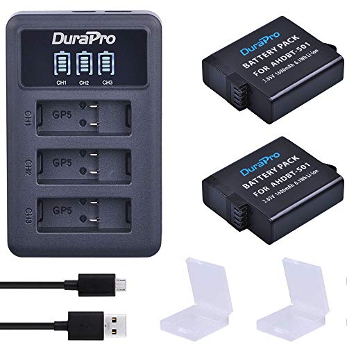 Durapro 2X AHDBT-501 Akku + LED USB Ladegerät mit Typ C Port für Gopro 7 GoPro 5 Gopro 2018 GoPro Hero 6 Kameras Durapro 2X AHDBT-501 Akku + LED USB Ladegerät mit Typ C Port für Gopro 7 GoPro 5 Gopro 2018 GoPro Hero 6 Kameras von DuraPro
