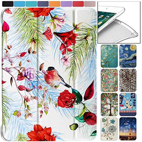 DuraSafe Cases for iPad 10.5 Inch Air 3 [ Air 3rd 2019 ] Generation MUUL2LL/A MUUK2LL/A MUUJ2LL/A MUUT2LL/A Lightweight Smart Adjustable Stand Feature Printed Sleek Design Flip Case - Birds & Flowers von DuraSafe Cases
