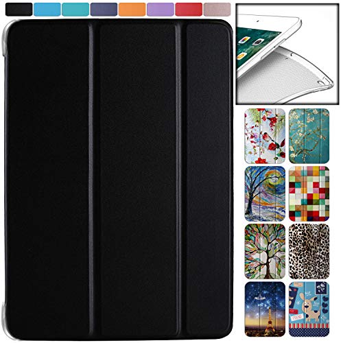 DuraSafe Cases for iPad 9.7 Inch Air 1 [ Air 1st Gen 2013 ] MD785LL/A MD788LL/A MD786LL/A MD789LL/A MD787LL/A MD790LL/A Smart Trifold Lightweight Soft Silicone TPU Back Case - Black von DuraSafe Cases