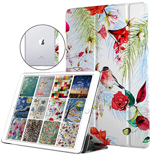 DuraSafe Cases for iPad Mini 4 7.9 Inch 2015 [ Mini 4th Gen ] A1538 A1550 Trifold Printed Hard Smart PC Transparent Back Cover - Sparrow Bloom von DuraSafe Cases