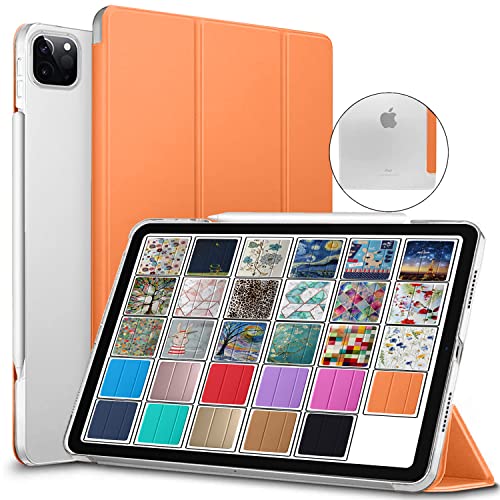 DuraSafe Cases for iPad PRO 11 2/3 / 1/4 Gen [ PRO 11-2nd 3rd 4th 1st ] Slim Lightweight Protective Frosted PC Dual Angle Stand Front & Back Cover - Tangerine von DuraSafe Cases