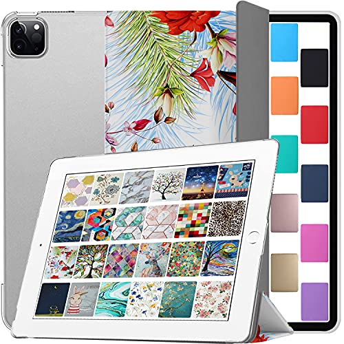 DuraSafe Cases for iPad PRO 12.9 5th 4th [ Pro 12.9 5 4 ] MHNF3LL/A MHNG3LL/A MHNH3LL/A MY2H2LL/A MXAT2LL/A MY2J2LL/A Printed iPad Cover with Translucent Frosted Hard Back - Birds & Flowers von DuraSafe Cases