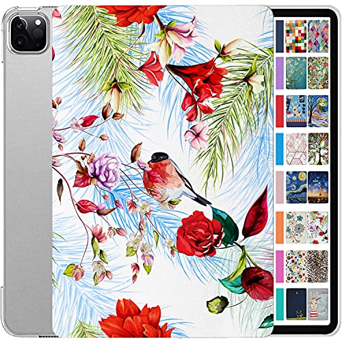 DuraSafe Cases for iPad Pro 12.9 5 4 Generation [ PRO 12.9 inch 5th 4th ] A2378 A2461 A2379 A2462 A2229 A2069 A2232 A2233 Printed Slim Hard Shell Protective Stand Cover - Birds & Flowers von DuraSafe Cases