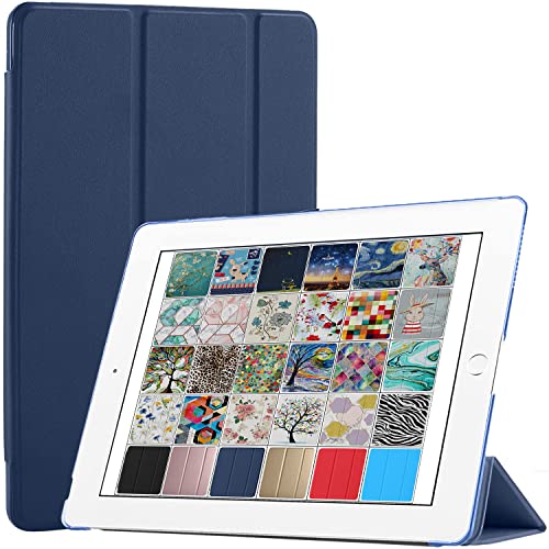 DuraSafe Cases für iPad 9,7 5. 6. Gen Air 1.2. Gen [iPad 5 6 Air 1 2] A1893 A1822 A1566 A1474 MP242FD/A MP252FD/A MPGA2FD/A MH2U2FD/A MH0W2FD/A MD785LL/B MD788LL/B PC Dual Angle Stand - Marineblau von DuraSafe Cases