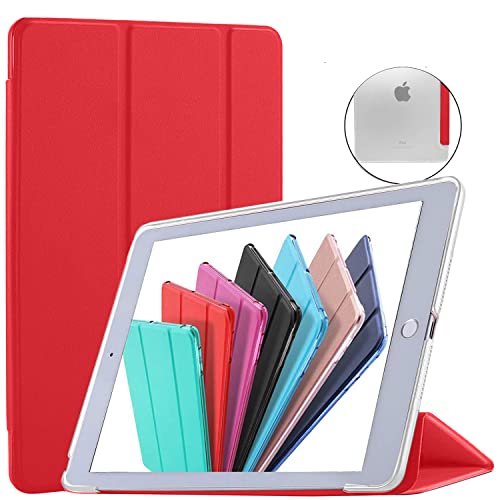 DuraSafe Cases für iPad mini 5 7,9 Zoll 2019 [ Mini 5. Gen ] A2133 A2124 A2126 A2125 Trifold Hard Smart PC Translucent Back Cover - Scarlet von DuraSafe Cases