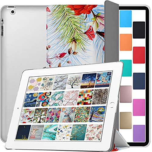 DuraSafe Cases iPad 9.7 Inch 4 3 2 Generation [ iPad 4th 3rd 2nd Old Model ] MC705LL/A MD328LL/A MD333LL/A MD510LL/A Printed iPad Cover with Frosted Hard Back - Birds & Flowers von DuraSafe Cases