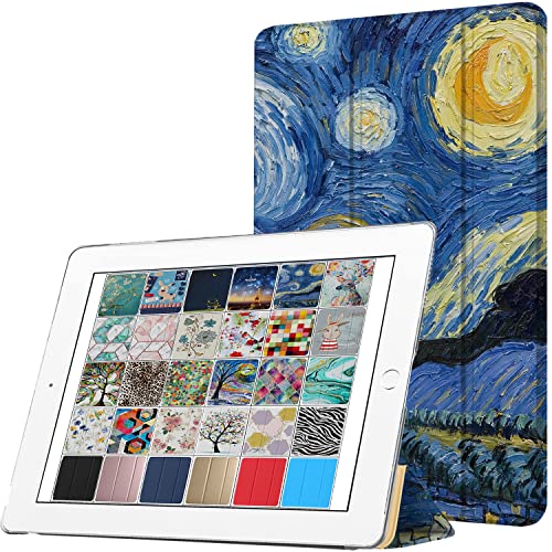 DuraSafe Cases iPad 9th 2021 8th 2020 7th 2019 Gen [ iPad 9 iPad 8 iPad 7 ] 10.2 Inch MK663LL/A MK673LL/A MYN62LL/A MW6Y2LL/A Printed Protective PC Clear Flip Back Cover - Starry Night von DuraSafe Cases