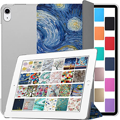 DuraSafe Cases iPad Air 5th 2022 Air 4th 2020 Gen 10.9 [ Air 4 Air 5 ] MYFR2LL/A MYFP2LL/A MYFN2LL/A MYFQ2LL/A MYFM2LL/A MYFR2LL/A MM9E3LL/A Printed iPad Cover Frosted Hard Back - Starry Night von DuraSafe Cases