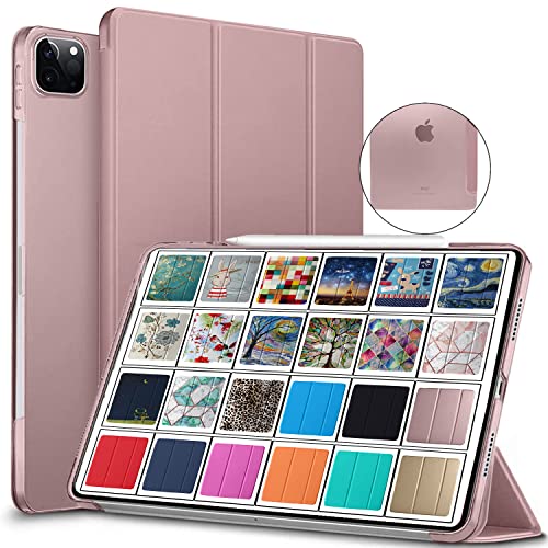 DuraSafe Cases für iPad PRO 11 Zoll 2. 2020 3. 2021 1.2018 [ PRO 11 2 3 1 ] A2377 A2459 A2301 MHMT3FD/A MHMU3FD/A MY332FD/A MY342FD/A Lightweight Protective PC Magnetic Stand Cover - Roségoldene von DuraSafe Cases