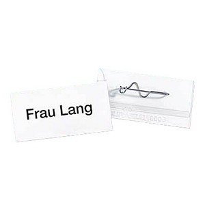 10 DURABLE Namensschilder mit Nadel 7,5 x 4,0 cm von Durable