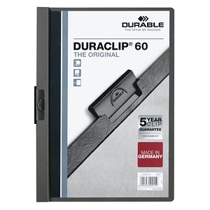 25 DURABLE Klemmhefter DURACLIP  anthrazit von Durable