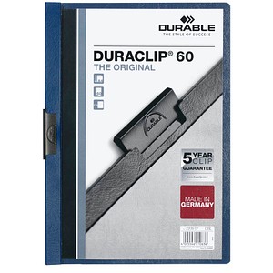 25 DURABLE Klemmhefter DURACLIP  dunkelblau von Durable