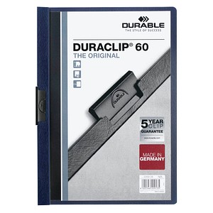 25 DURABLE Klemmhefter DURACLIP  nachtblau von Durable