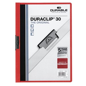 25 DURABLE Klemmhefter DURACLIP  rot von Durable