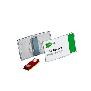 25 DURABLE Konvex Namensschilder mit Magnet 7,5 x 4,0 cm von Durable