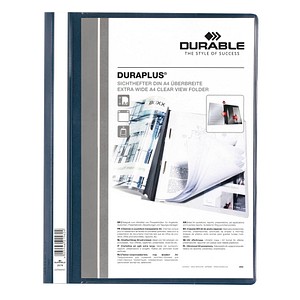 25 DURABLE Präsentationshefter DURAPLUS blau DIN A4 überbreit von Durable