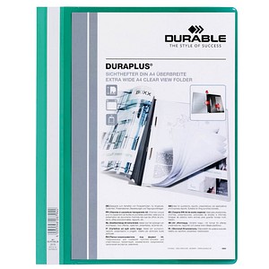 25 DURABLE Präsentationshefter DURAPLUS grün DIN A4 überbreit von Durable