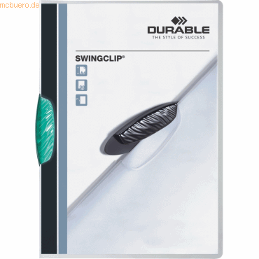 25 x Durable Klemmmappe Swingclip A4 PP 30 Blatt petrol/dunkelgrün 25 x Durable Klemmmappe Swingclip A4 PP 30 Blatt petrol/dunkelgrün von Durable
