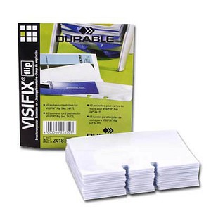 40 DURABLE Ersatzhüllen für Rollkartei Visifix von Durable