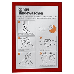 DURABLE Magnetrahmen DURAFRAME® MAGNETIC A4 rot A4, 5 St. von Durable