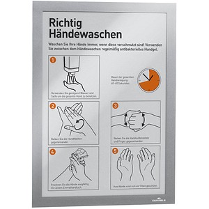 DURABLE Magnetrahmen DURAFRAME® MAGNETIC A4 silber A4, 5 St. von Durable