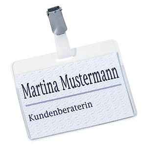 5 DURABLE Namensschilder mit Clip 9,0 x 6,0 cm von Durable