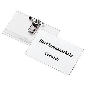 5 DURABLE Namensschilder mit Kombiklemme 9,0 x 5,4 cm von Durable