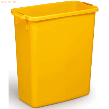 6 x Durable Abfallbehälter Durabin 60 PP rechteckig 60l gelb 6 x Durable Abfallbehälter Durabin 60 PP rechteckig 60l gelb von Durable