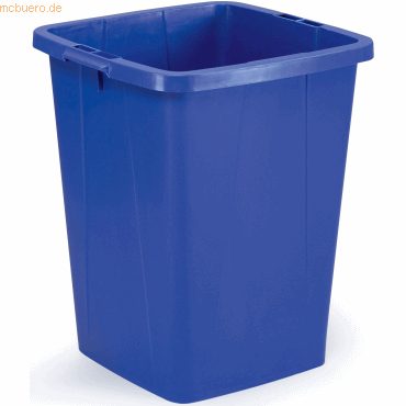 6 x Durable Abfalltonne Durabin 90 blau 90l von Durable