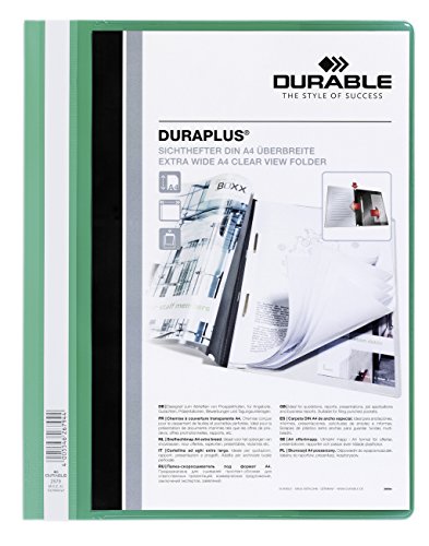 DURABLE 2579 05 Angebotshefter Duraplus, strapazierfähige Folie, DIN A4, grün von Durable