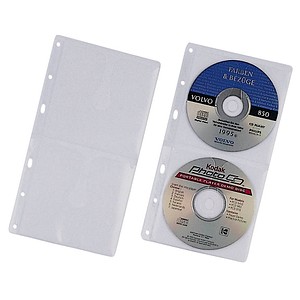 DURABLE 2er CD-/DVD-Hüllen Cover S abheftbar transparent, 5 St. von Durable