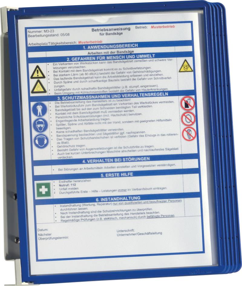 DURABLE 555107 - Sichttafelsystem VARIO® WALL 5, Set, blau von Durable